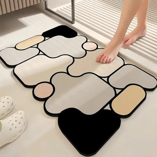 Tappetino da Bagno Antiscivolo a Puzzle Creativo Terra