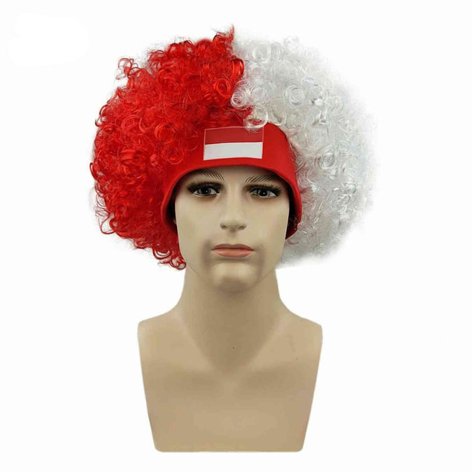 Fanperücke mit Bequemer Stirnband - Fan Accessoire für WM