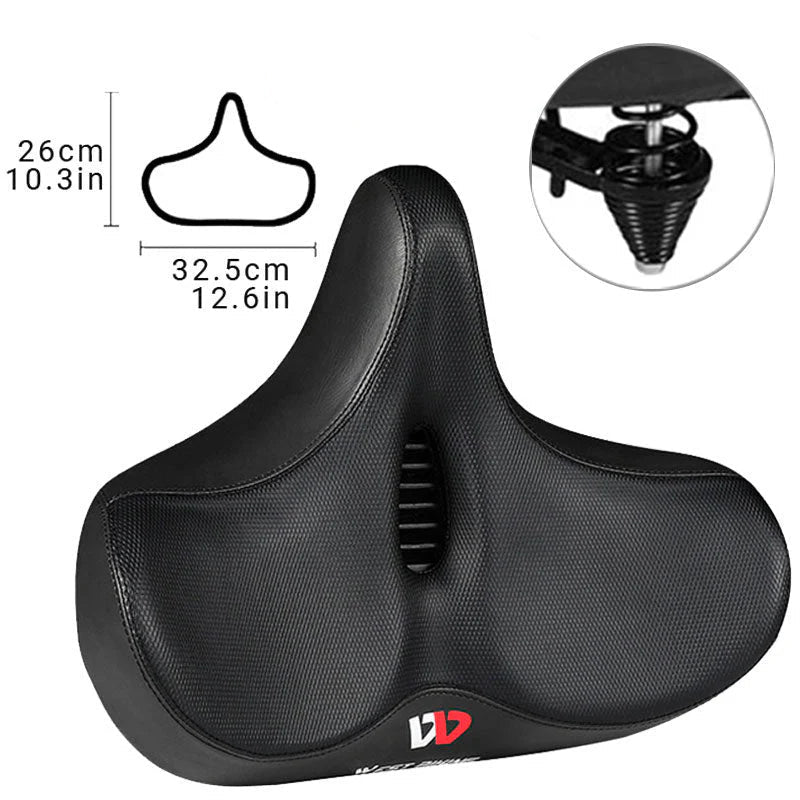 Selle de vélo large – Design ergonomique absorbant les chocs