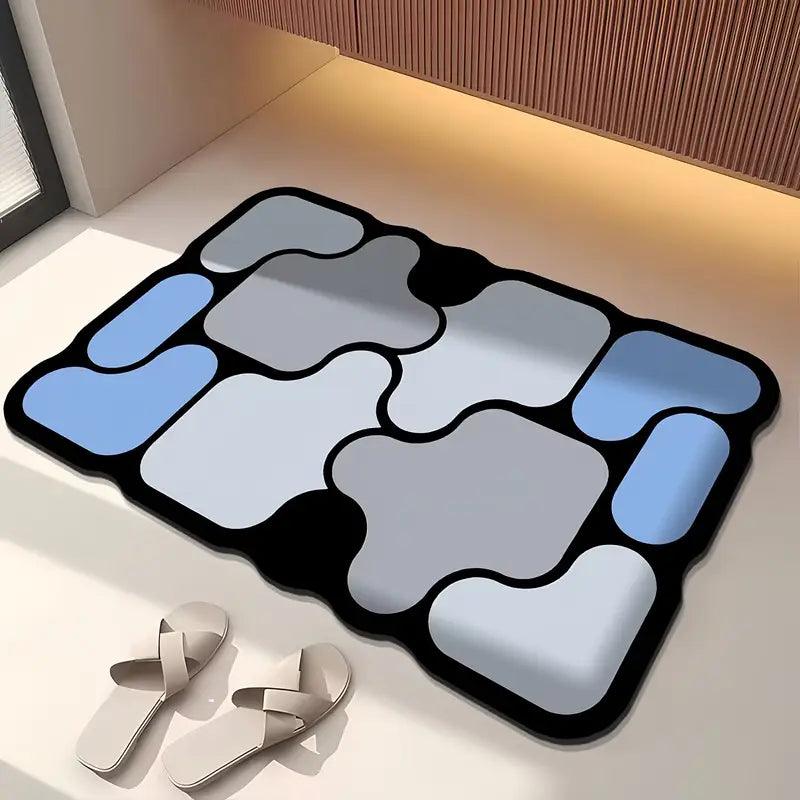 Tappetino da Bagno Antiscivolo a Puzzle Creativo Terra