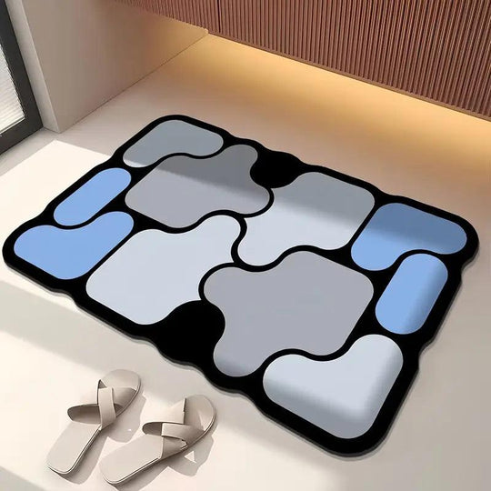 Tappetino da Bagno Antiscivolo a Puzzle Creativo Terra