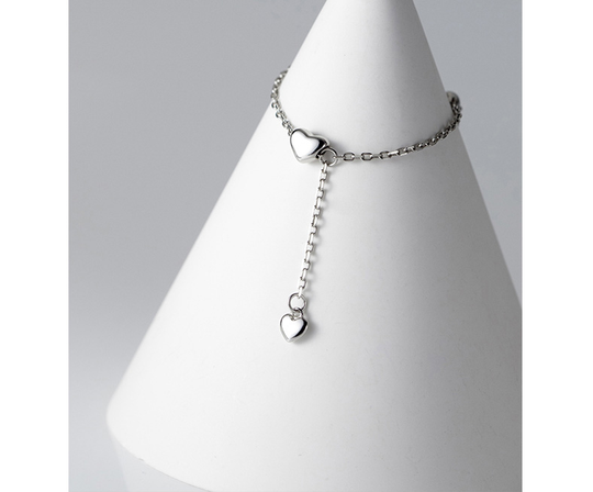 Bague Cœur Ajustable avec Pompon – Romantique &amp; Ludique