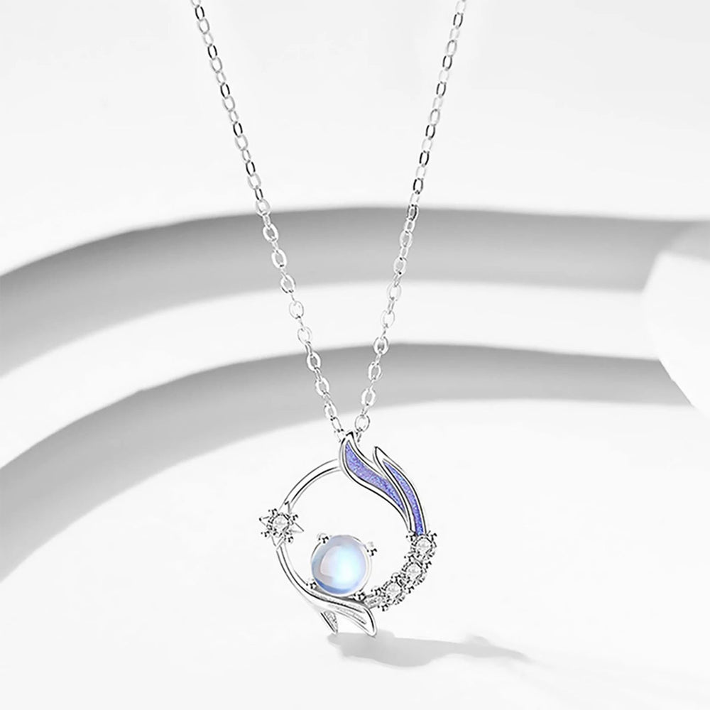 Collier en Argent avec Pierre de Lune