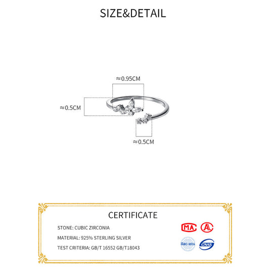 Anello Sottile in Argento con Zirconia