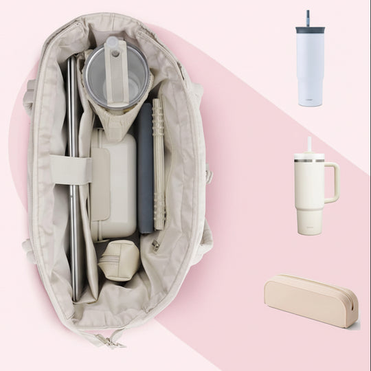 Gesteuerte Puffer-Tragetasche mit Getränkehalter und Laptopfach