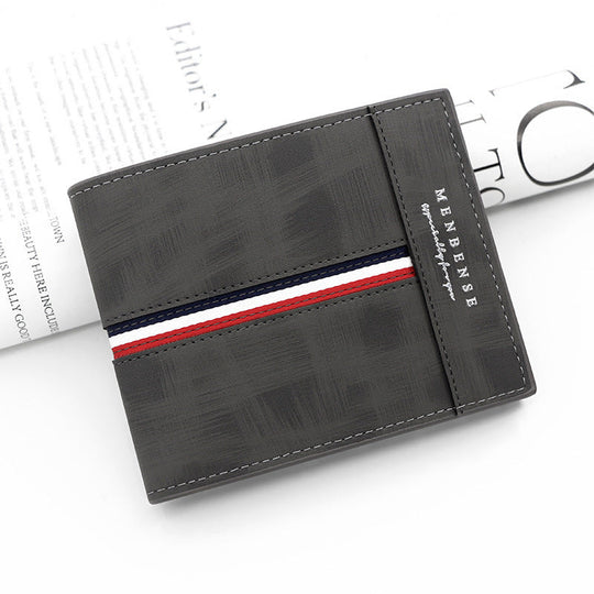 Portefeuille homme bifold avec coutures doubles