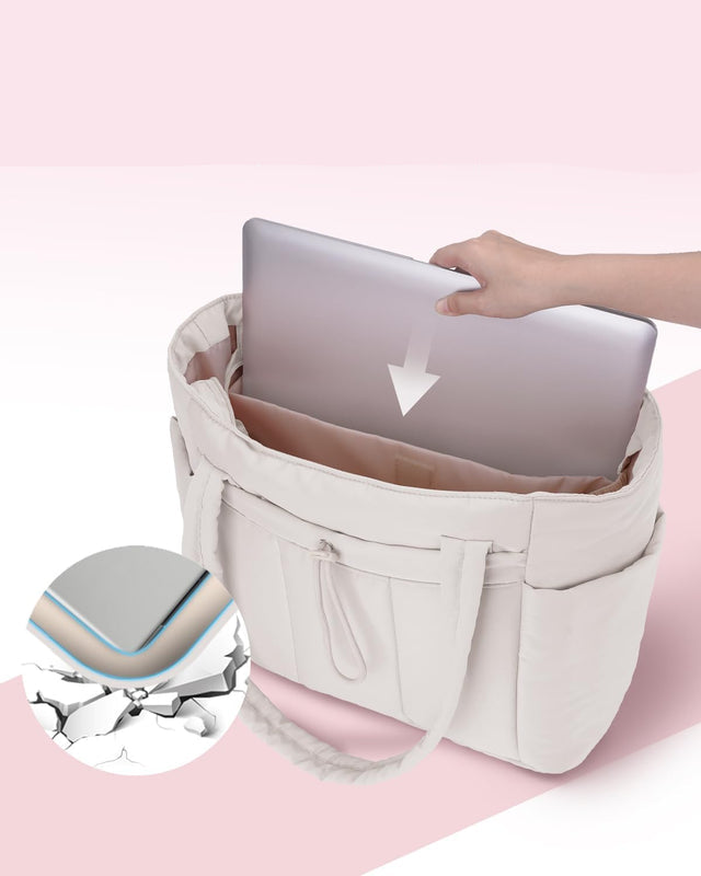 Gesteuerte Puffer-Tragetasche mit Getränkehalter und Laptopfach