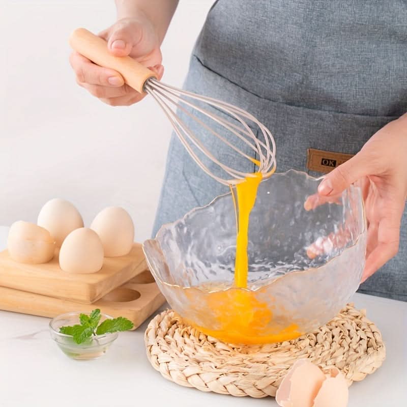 Ensemble de 12 ustensiles de cuisine en silicone | Ustensiles de cuisson avec manches en bois