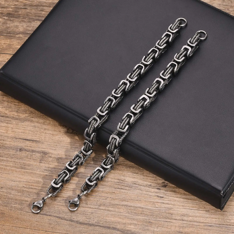 Bracelet à maillons tissés pour hommes | Bijou en acier inoxydable