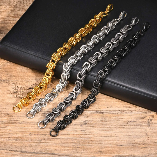 Bracelet à maillons tissés pour hommes | Bijou en acier inoxydable