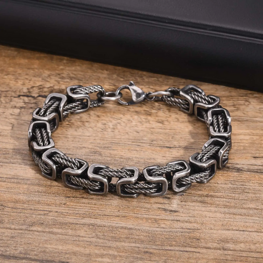 Bracelet à maillons tissés pour hommes | Bijou en acier inoxydable