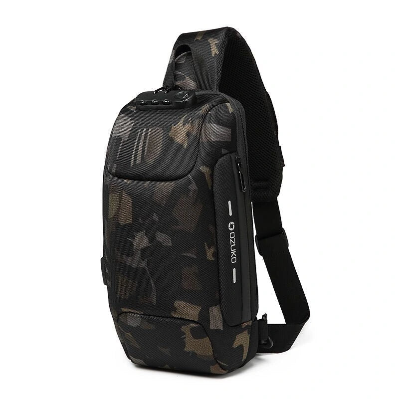 Anti-Theft Crossbody Bag | USB Charging Port Safety Sling Backpack