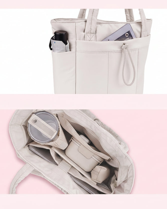 Gesteuerte Puffer-Tragetasche mit Getränkehalter und Laptopfach