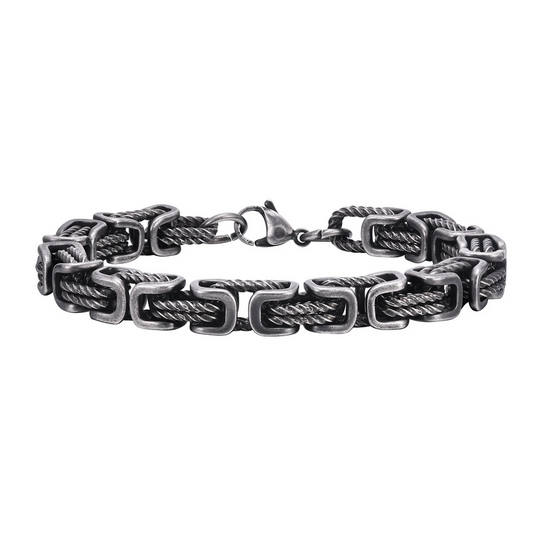 Bracelet à maillons tissés pour hommes | Bijou en acier inoxydable