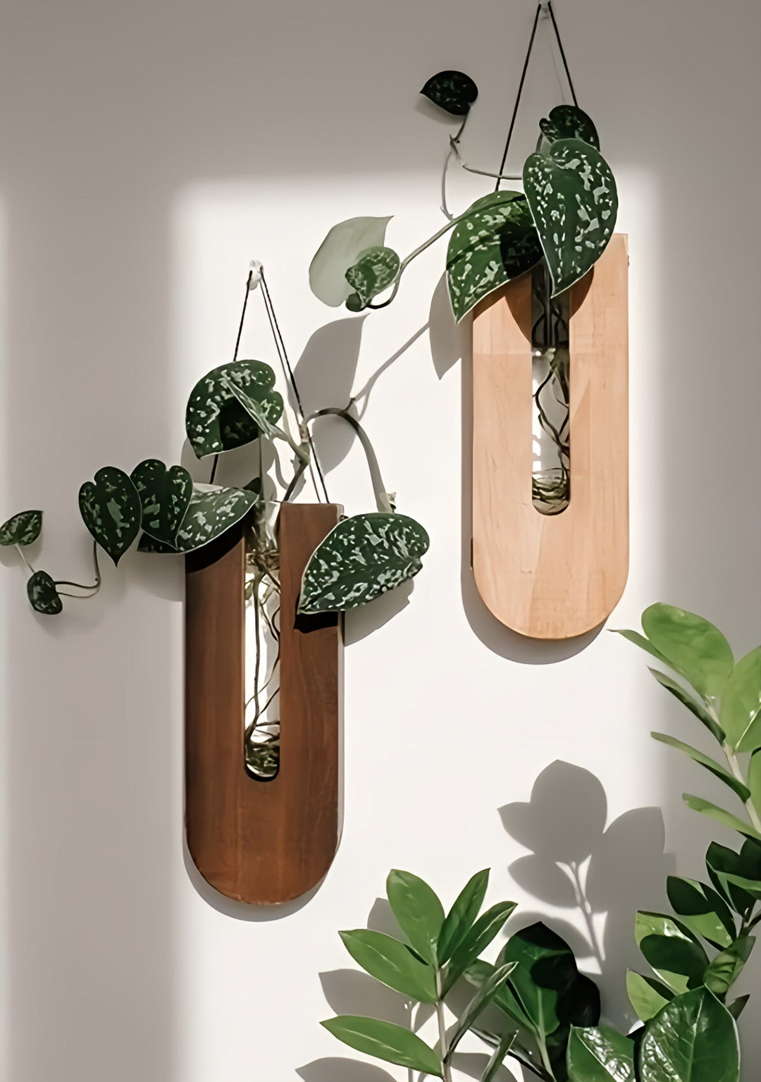 Holz Wandblumenhalter für Zimmerpflanzen