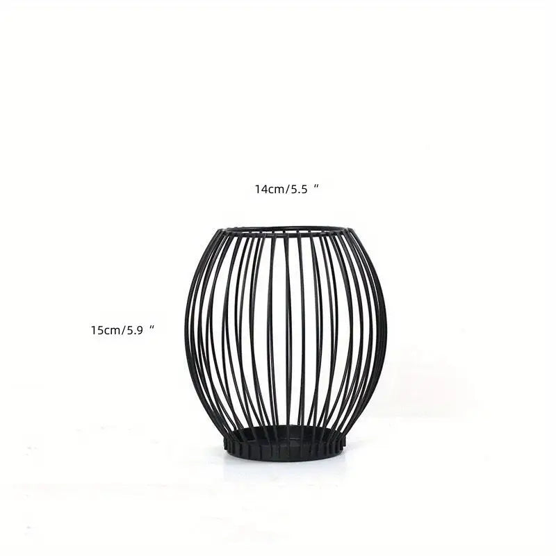 Ensemble moderne de chandeliers en métal | Ornement de table géométrique &amp; centre de table