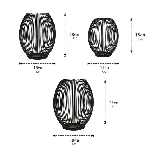 Ensemble moderne de chandeliers en métal | Ornement de table géométrique &amp; centre de table
