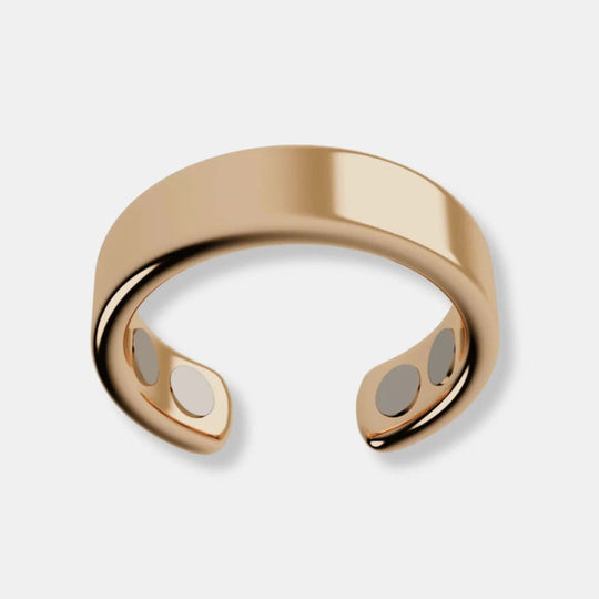 Anello Regolabile con Quattro Magneti | Fascia Color Oro