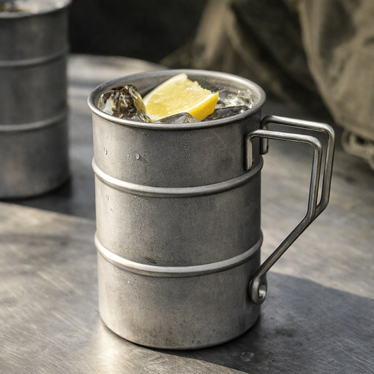 Bicchiere da Campeggio in Acciaio Inox - Doppia Parete Isolata - Per Esterni e Viaggi