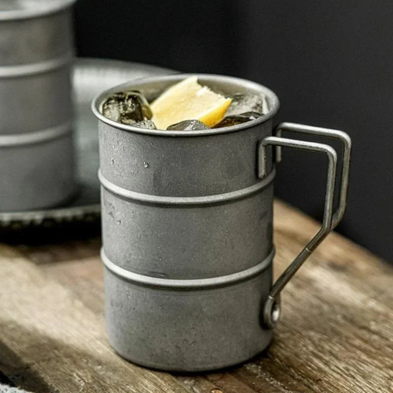 Bicchiere da Campeggio in Acciaio Inox - Doppia Parete Isolata - Per Esterni e Viaggi