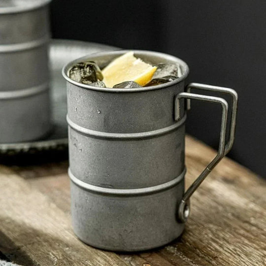 Bicchiere da Campeggio in Acciaio Inox - Doppia Parete Isolata - Per Esterni e Viaggi