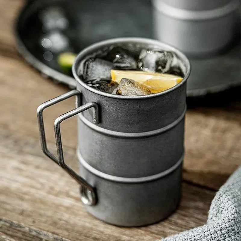 Bicchiere da Campeggio in Acciaio Inox - Doppia Parete Isolata - Per Esterni e Viaggi