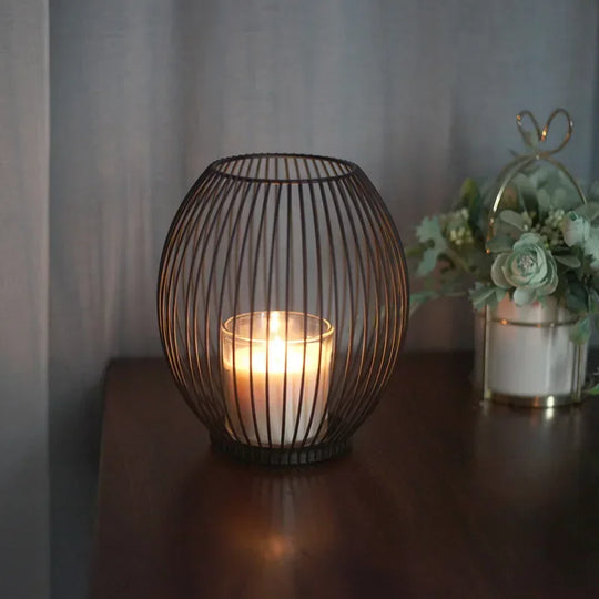 Ensemble moderne de chandeliers en métal | Ornement de table géométrique &amp; centre de table