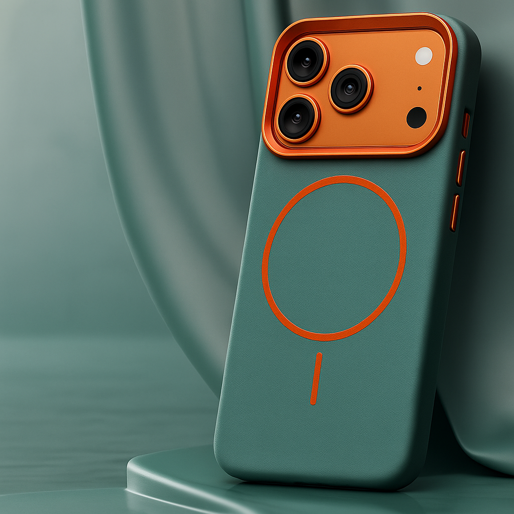 Custodia in pelle per iPhone 17 – Compatibile con MagSafe, in pelle resistente agli urti