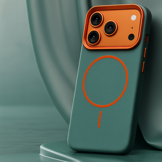 Custodia in pelle per iPhone 17 – Compatibile con MagSafe, in pelle resistente agli urti