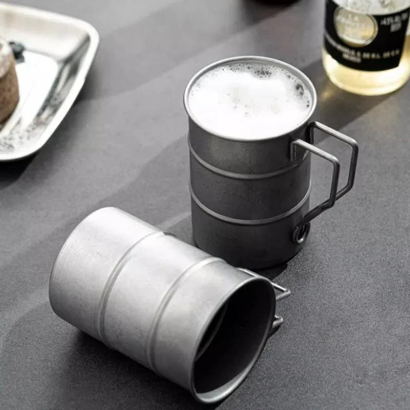 Bicchiere da Campeggio in Acciaio Inox - Doppia Parete Isolata - Per Esterni e Viaggi