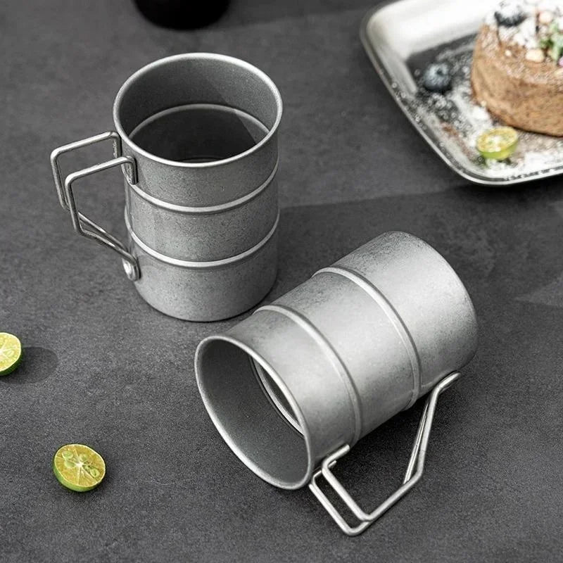 Bicchiere da Campeggio in Acciaio Inox - Doppia Parete Isolata - Per Esterni e Viaggi