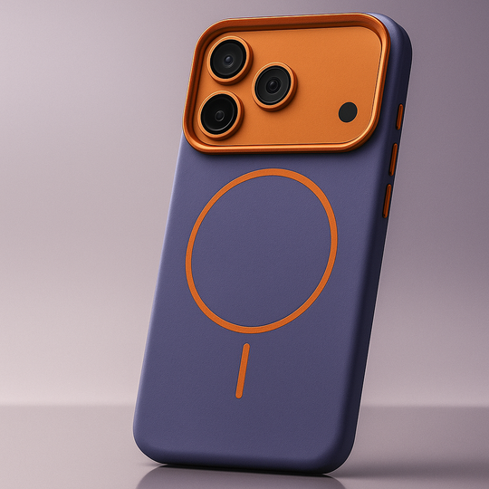 Custodia in pelle per iPhone 17 – Compatibile con MagSafe, in pelle resistente agli urti