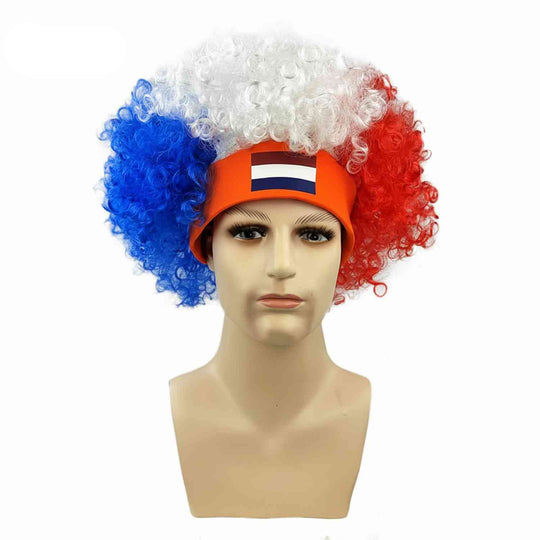Fanperücke mit Bequemer Stirnband - Fan Accessoire für WM