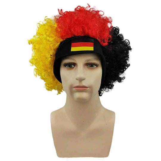Fanperücke mit Bequemer Stirnband - Fan Accessoire für WM