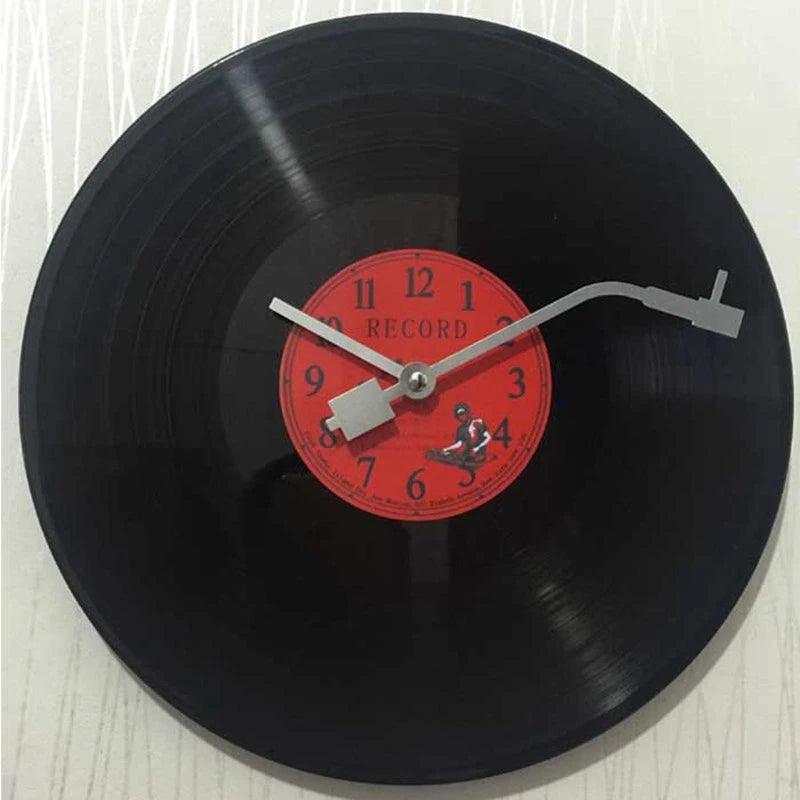 Retro Vinylplatten-Wanduhr