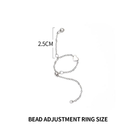 Bague Cœur Ajustable avec Pompon – Romantique &amp; Ludique