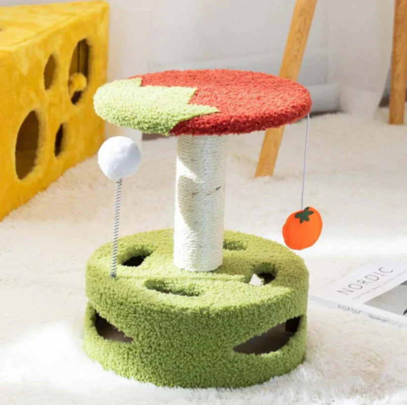 Scratch &amp; Play Tower – Compact Scratching Fun for Every Cat