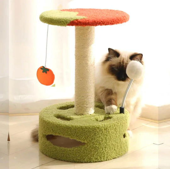 Scratch &amp; Play Tower – Compact Scratching Fun for Every Cat