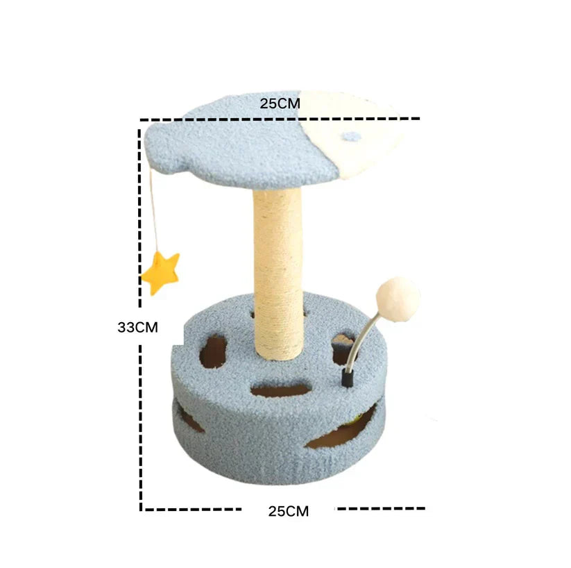 Scratch &amp; Play Tower – Compact Scratching Fun for Every Cat