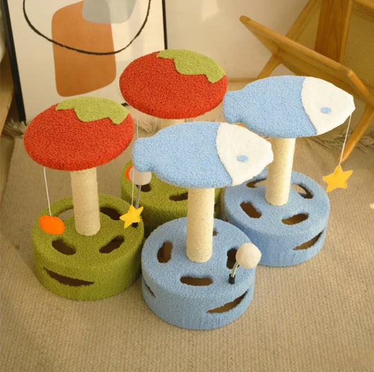 Scratch &amp; Play Tower – Compact Scratching Fun for Every Cat