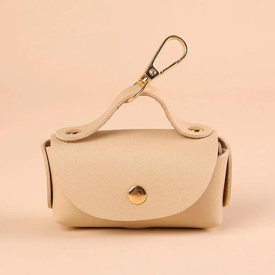 Stylish Faux Leather Pet Waste Bag Holder – Portable &amp;amp; Practical