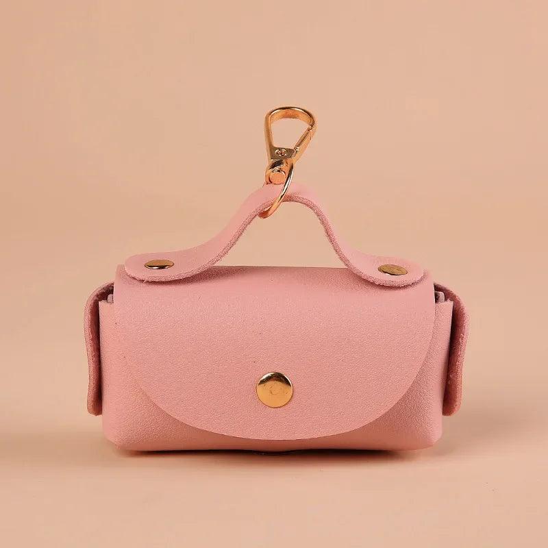 Stylish Faux Leather Pet Waste Bag Holder – Portable &amp;amp; Practical