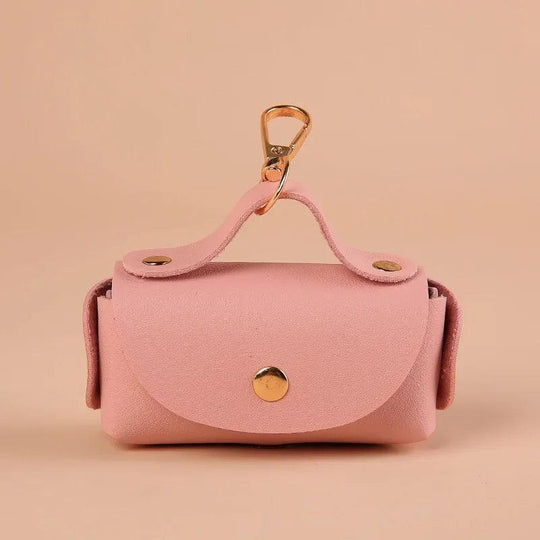 Stylish Faux Leather Pet Waste Bag Holder – Portable &amp;amp; Practical