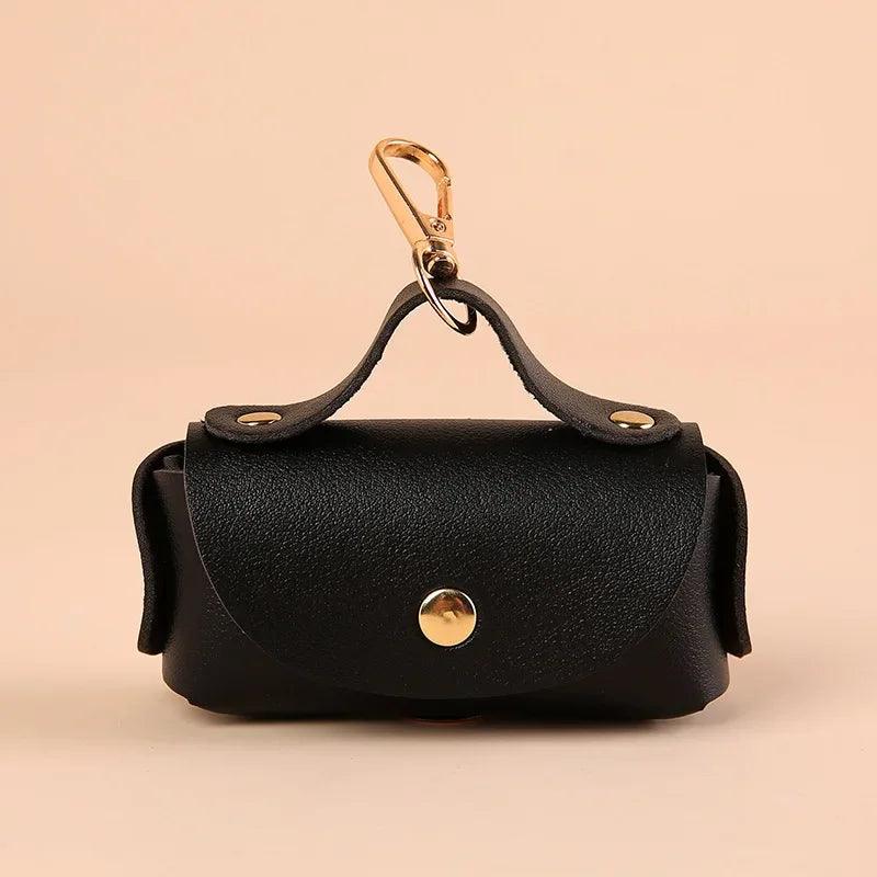 Stylish Faux Leather Pet Waste Bag Holder – Portable &amp;amp; Practical