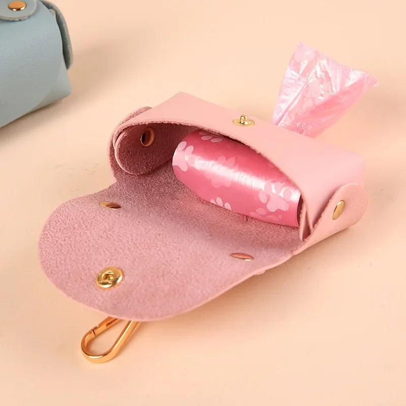 Stylish Faux Leather Pet Waste Bag Holder – Portable &amp;amp; Practical