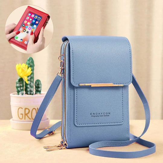Crossbody Telefoontas Dames – PU Leer met Portemonnee &amp; Verstelbare Band