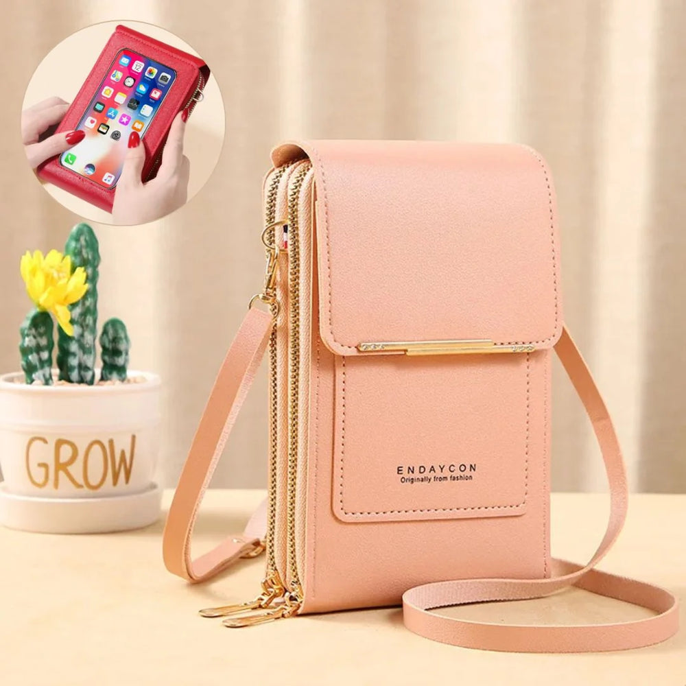 Crossbody Telefoontas voor Dames – PU Leer met Portemonnee