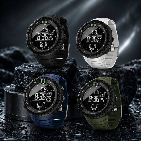 Digitaal Sporthorloge – Waterdicht &amp; Schokbestendig met LED, Alarm en Stopwatch