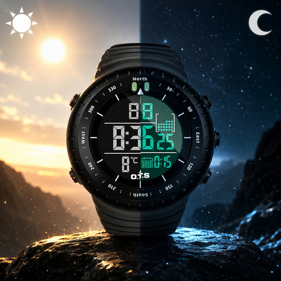 Digitaal Sporthorloge – Waterdicht &amp; Schokbestendig met LED, Alarm en Stopwatch