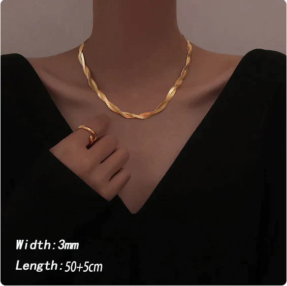 Twist-Halskette und Armband